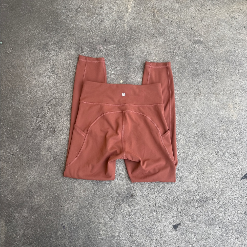 Lululemon Invigorate Hight Rise Tight Leggings Dark Terracotta Size 6